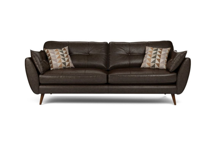 Eternity Brown  Leather 3 Seater Sofa