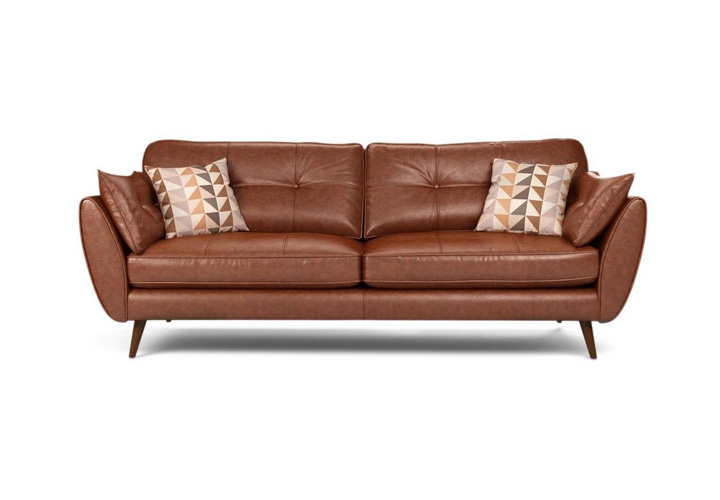 Eternity Tan Leather 3 Seater Sofa
